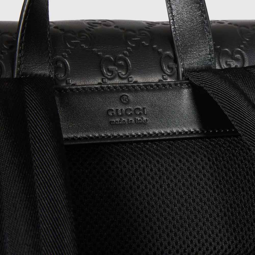 Gucci GG Emblem Black Medium Backpack-thumb-4