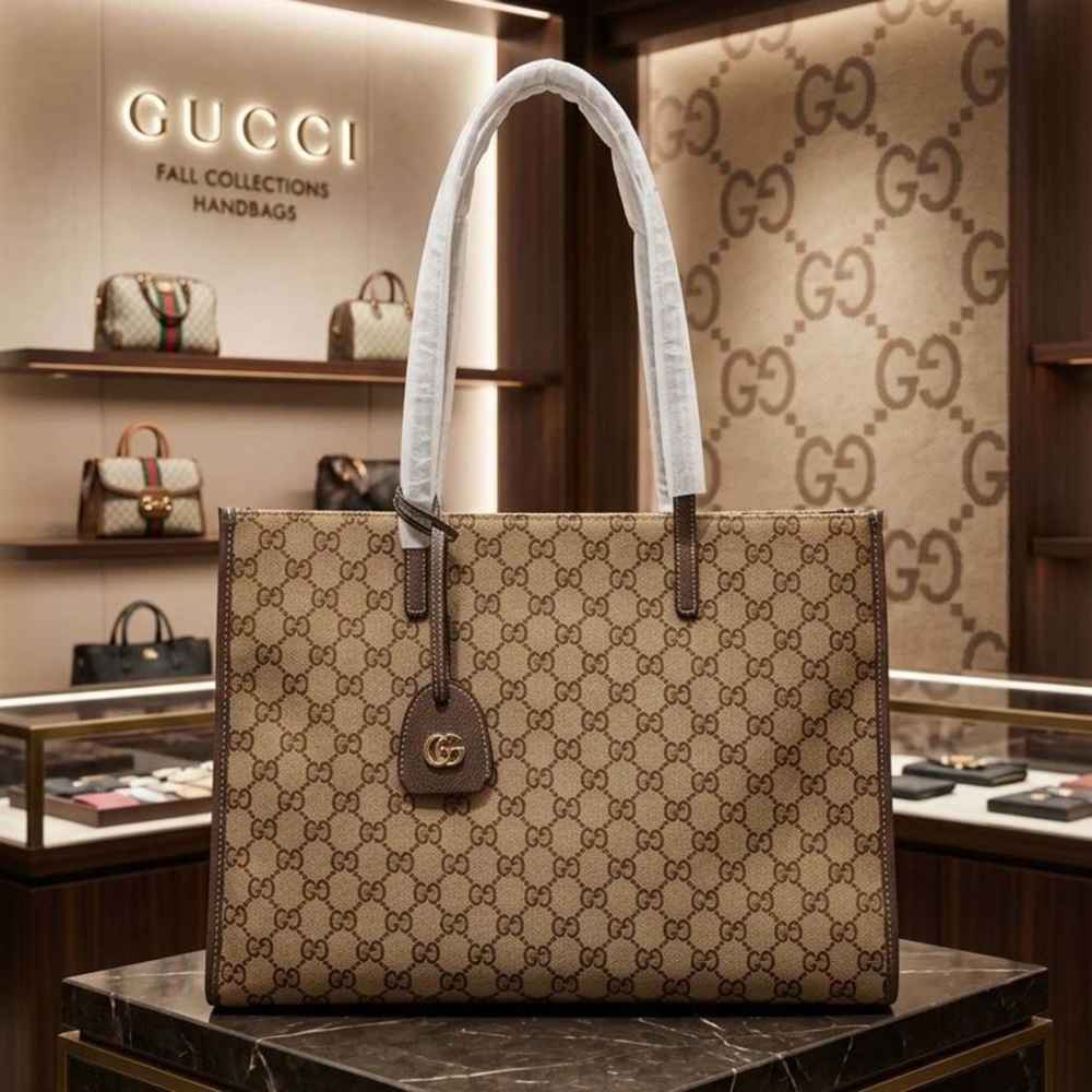 Gucci Londra Large Tote Bag With Charm-1