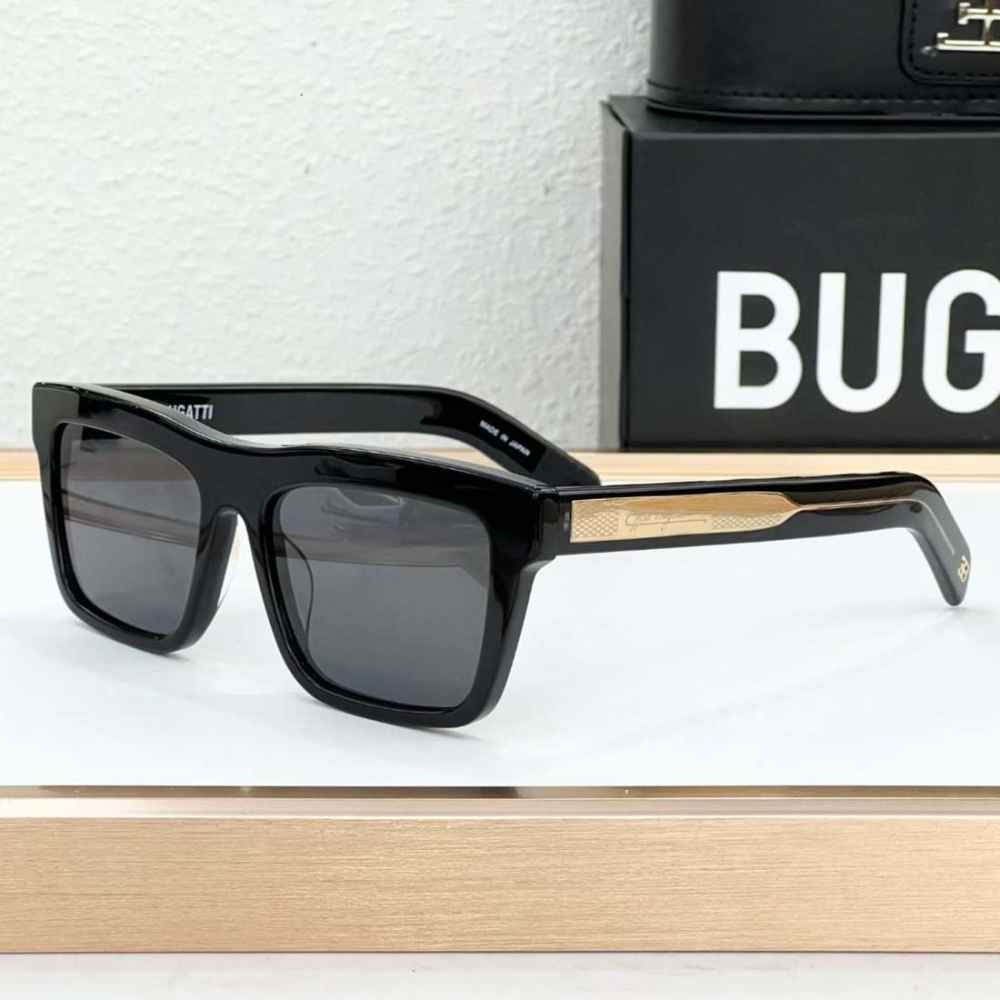 Bugatti Model 29 Black Designer Sunglasses-thumb-0