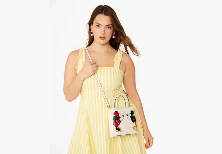 Kate Spade Minnie Mouse White Tote Bag-thumb-5