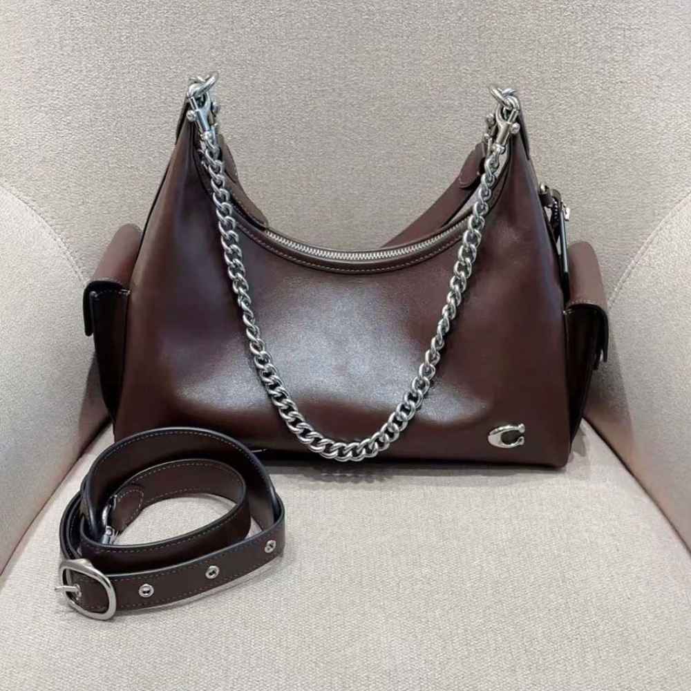 Coach Pocket Glazed Coffee Juliet Bag-thumb-0