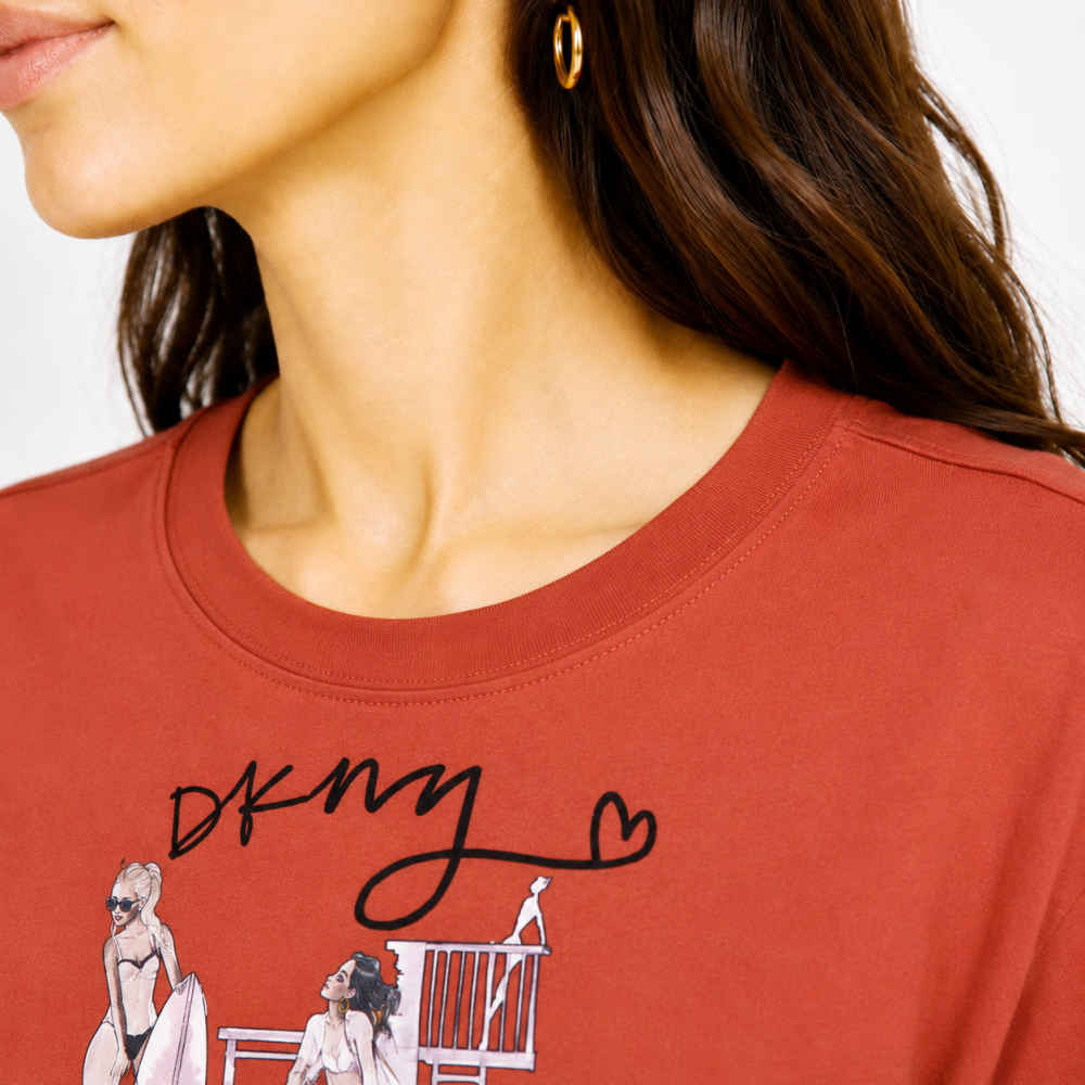 DKNY Wine Premium Quality Dress-thumb-2