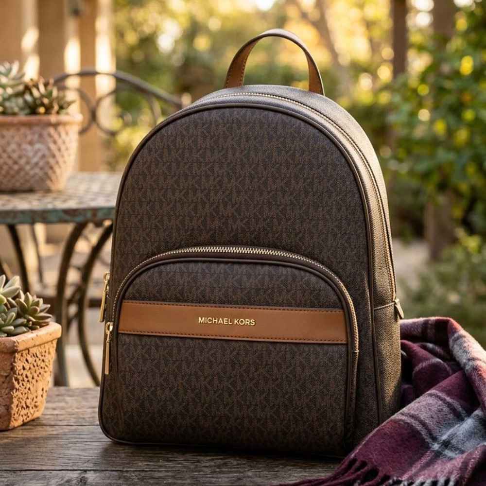 Michael Kors Bex Brown Medium Backpack-thumb-0