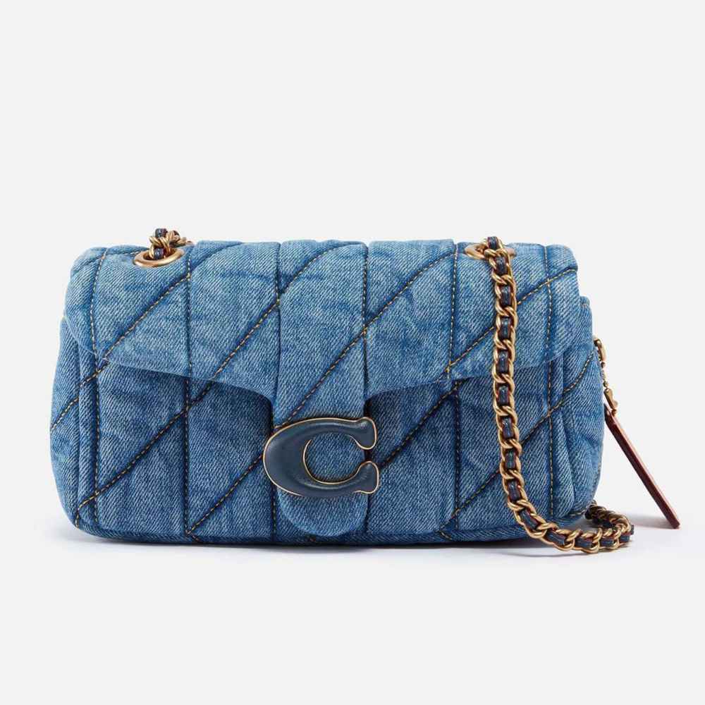 Coach Tabby Quilted Denim Shoulder Bag-thumb-0