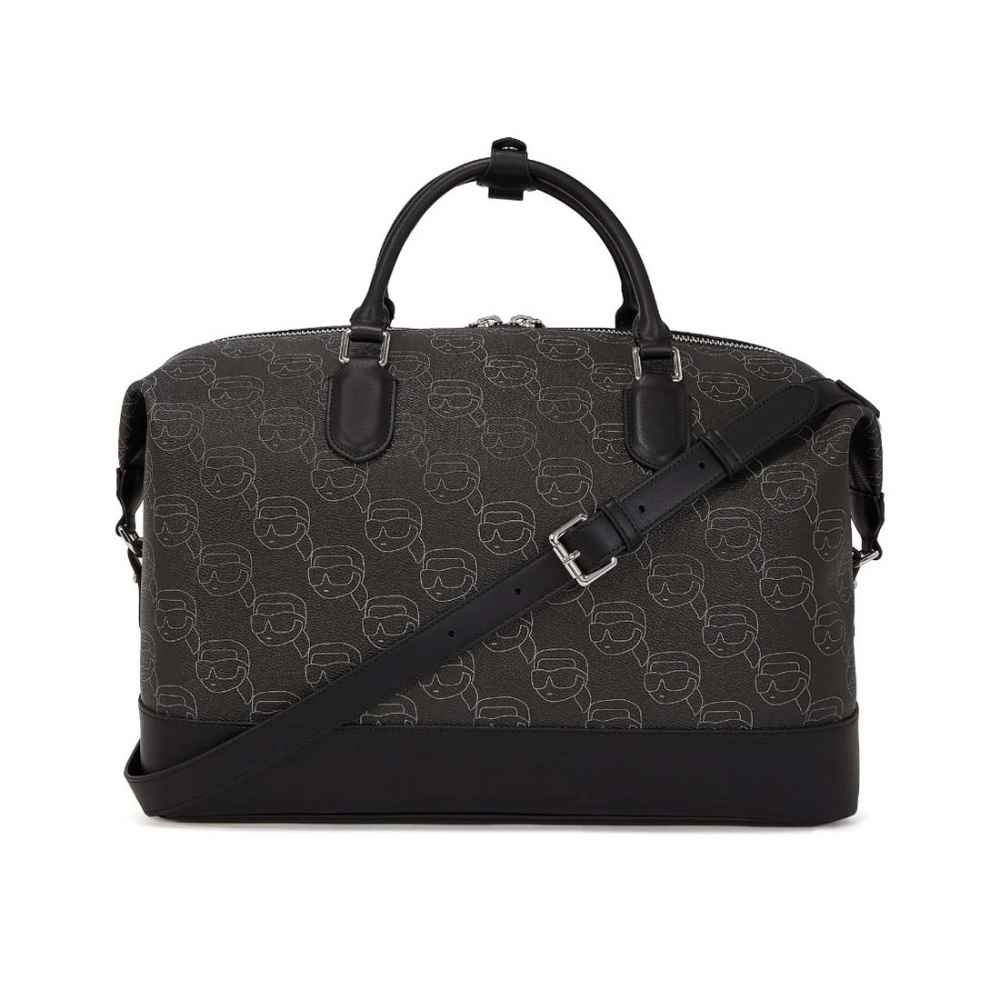 Karl Lagerfeld Black Ikonik Duffle Bag-thumb-1