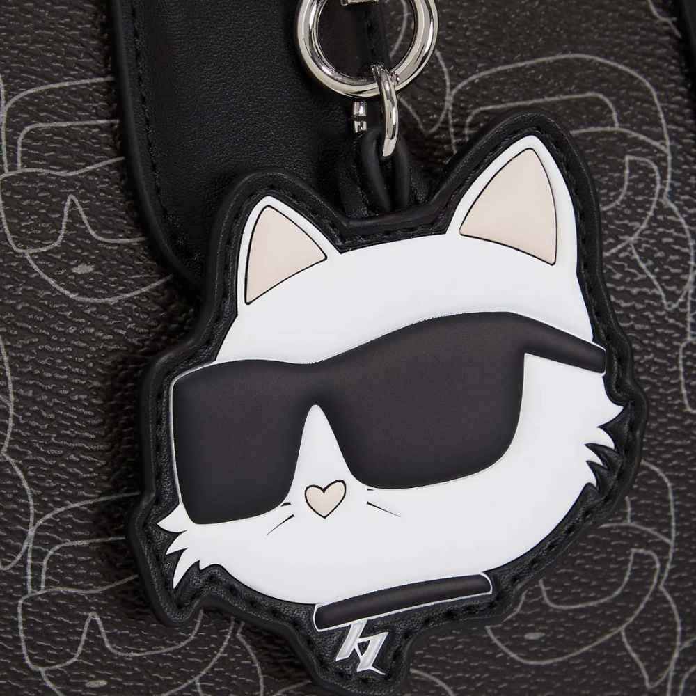 Karl Lagerfeld Black Ikonik Duffle Bag-thumb-3
