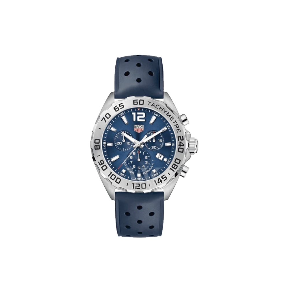 TAG Heuer Formula 1 Chronograph Blue Dial Rubber Strap Watch CAZ101K.FT8050-thumb-0