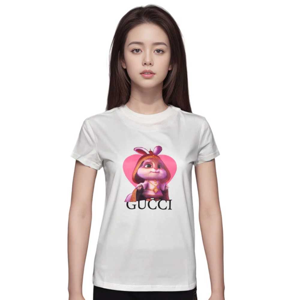 Gucci White Premium Quality Women T-shirt