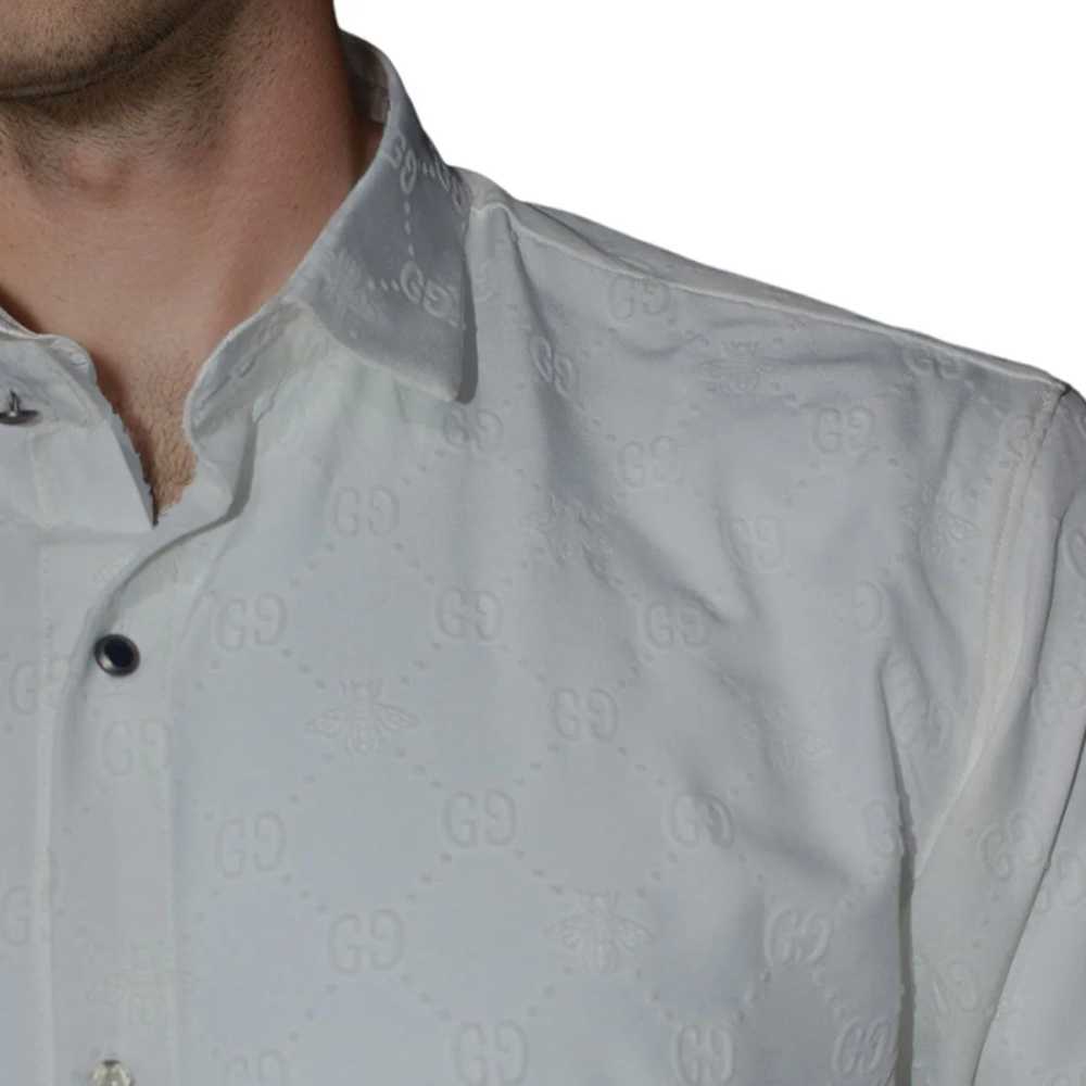 Gucci White Premium Quality Designer Shirt-4