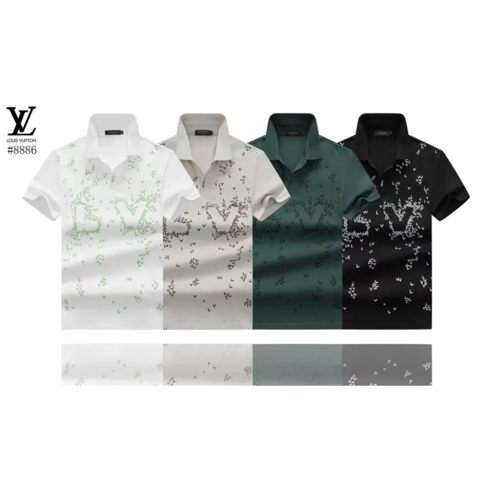 Louis Vuitton Black Premium Quality Polo Tees-0