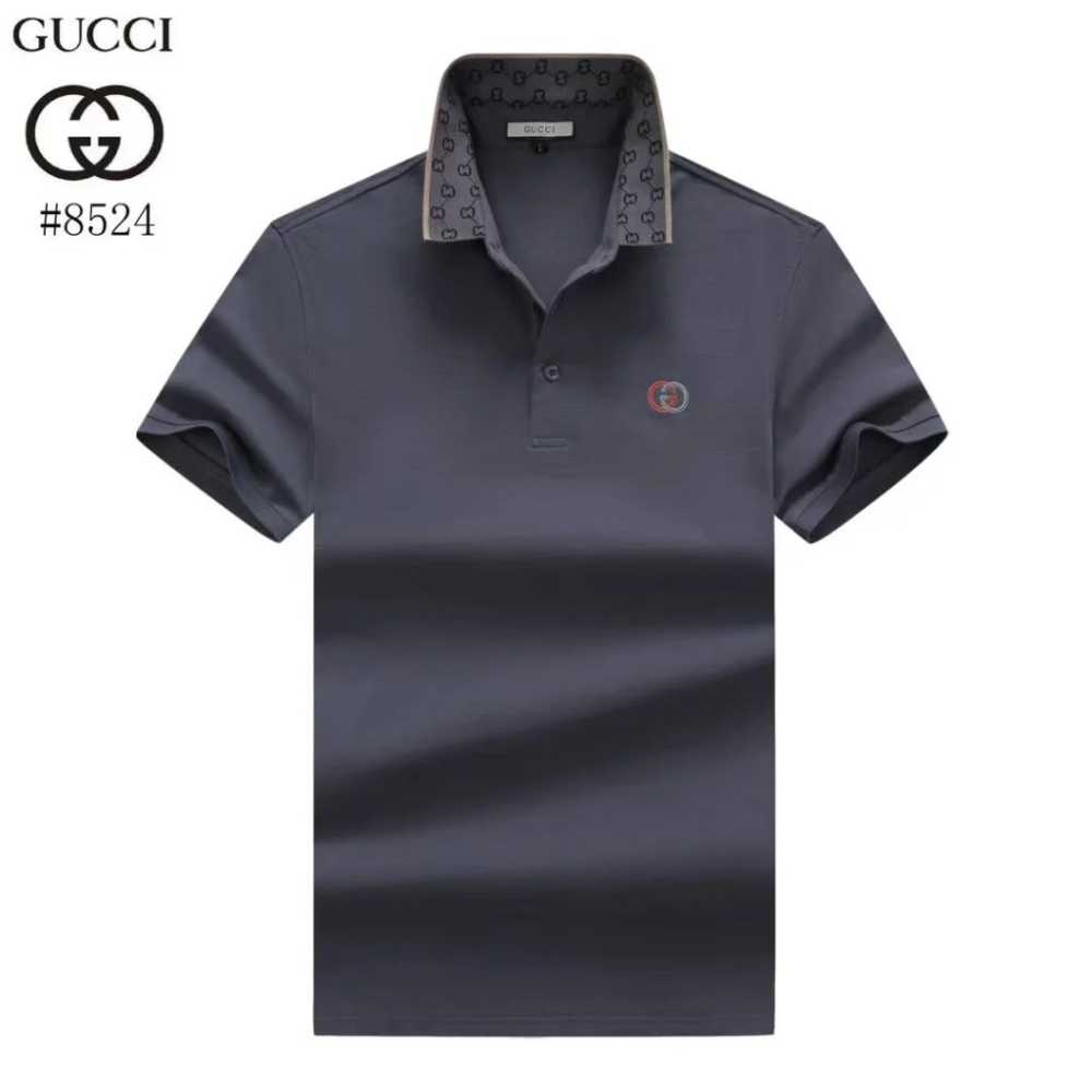 Gucci Grey Premium Quality Luxury Polo T-shirt-0