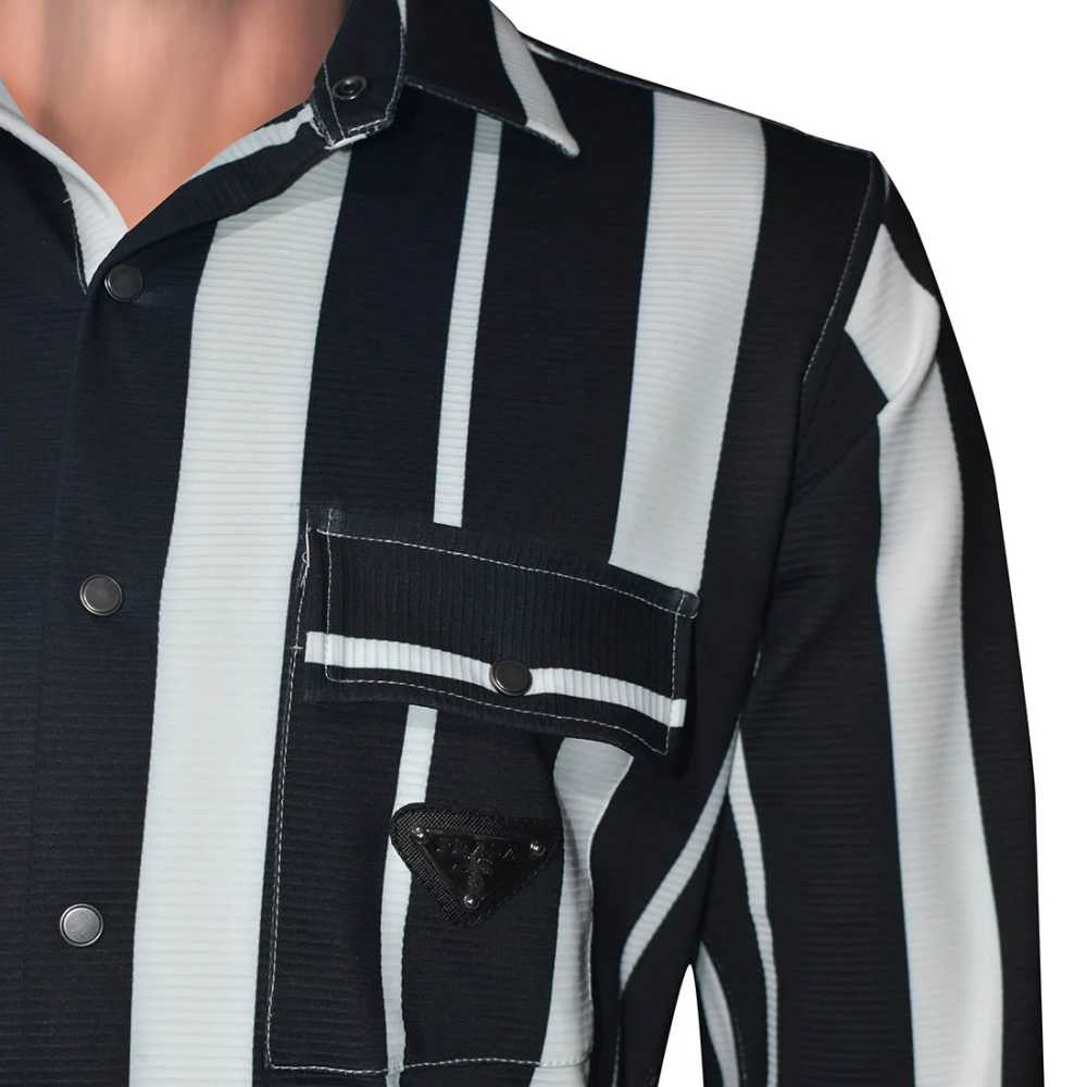 Prada White & Black Premium Quality Shirt-5