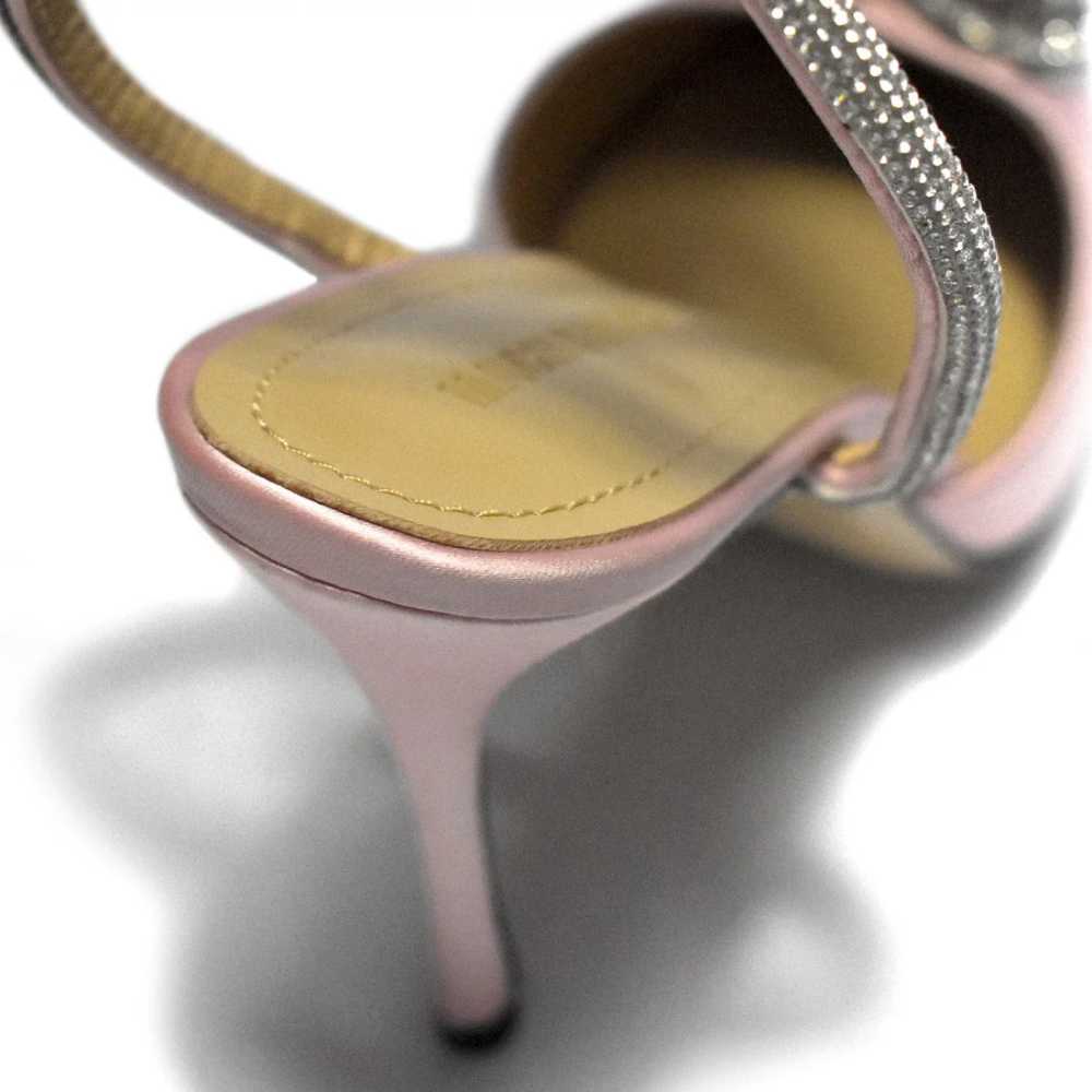 Mach & Mach Pink Heart Printed Premium Quality Pencil Heels Sandals-4