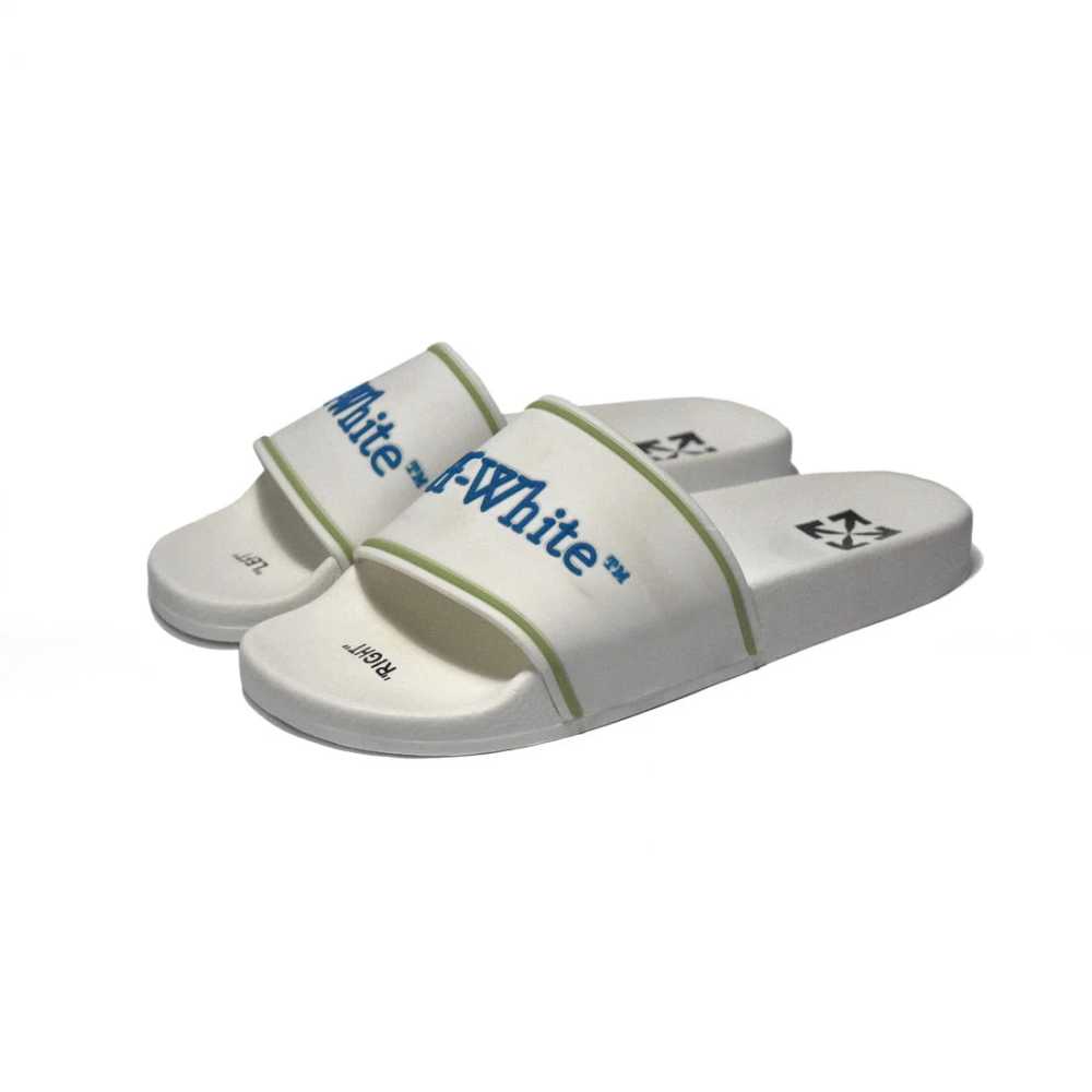 Off-White White Premium Quality Men's Flip-Flops