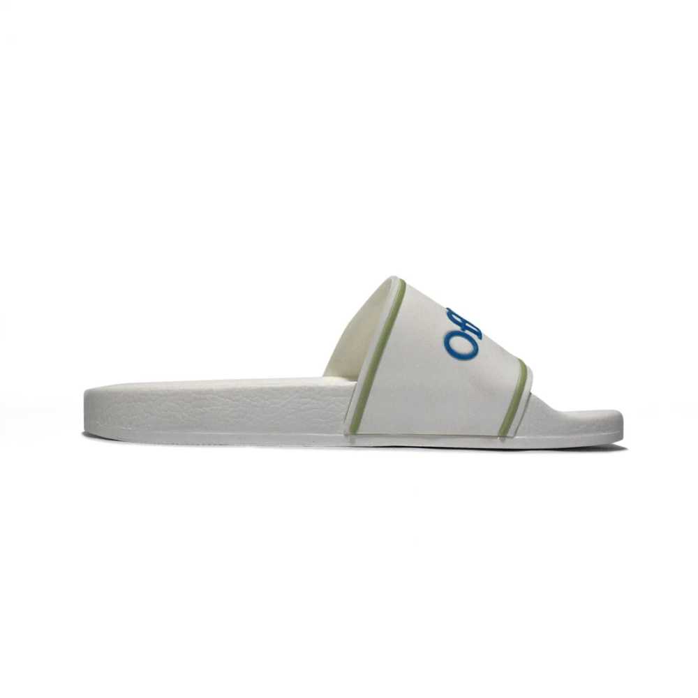 Off-White White Premium Quality Men's Flip-Flops-2