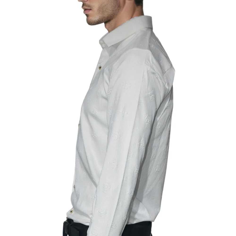 Louis Vuitton White Premium Quality Formal Shirt-3