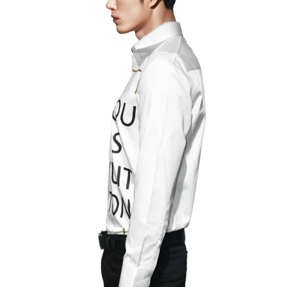 Louis Vuitton White Premium Quality Men's Stylish Shirt-3