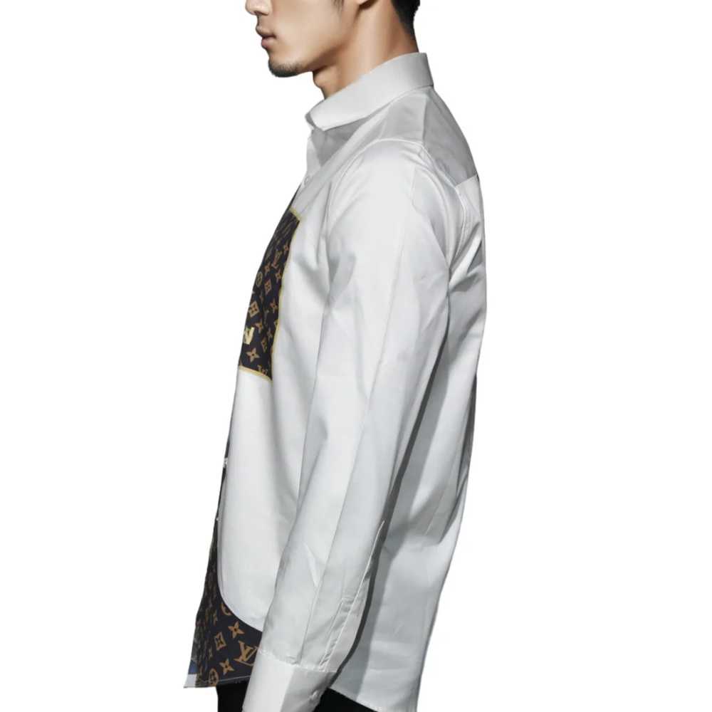 Louis Vuitton White Premium Quality New Designer Men's Casual Shirt-3