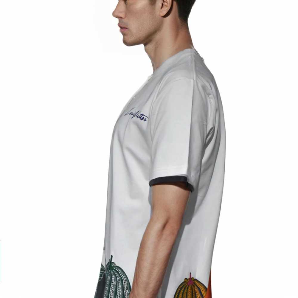 Louis Vuitton White Pumpkins Print Premium T-shirt-3