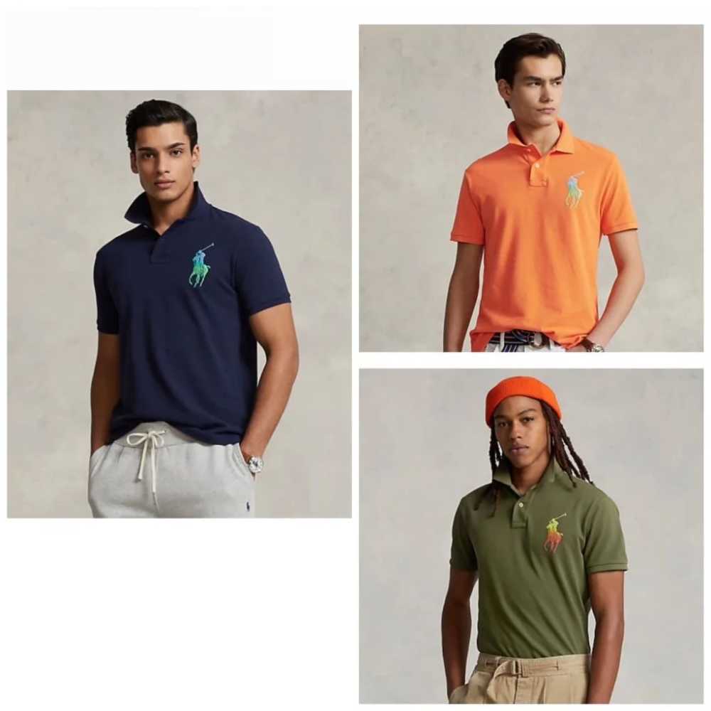 Ralph Lauren Orange Premium Quality Polo Tees-thumb-2