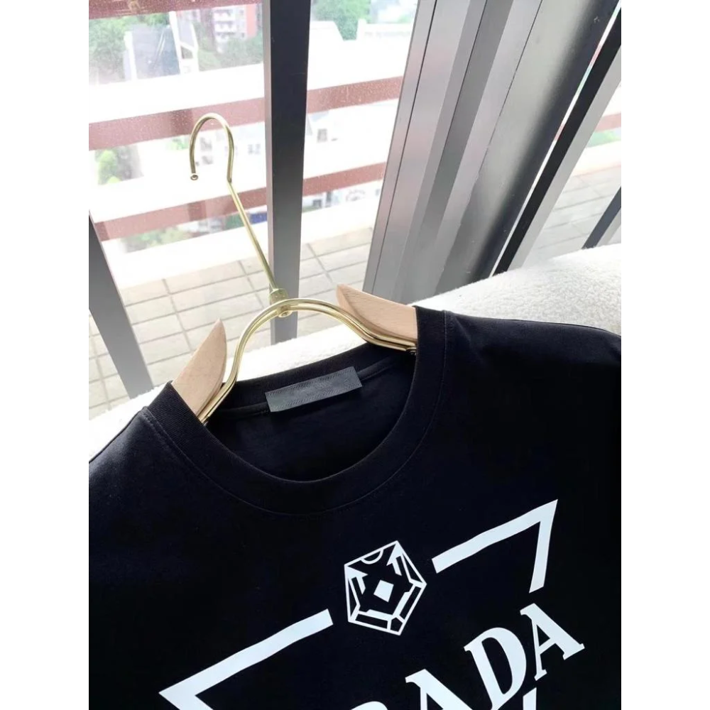 Prada Mlano Print Black Premium Quality T-shirt-thumb-5