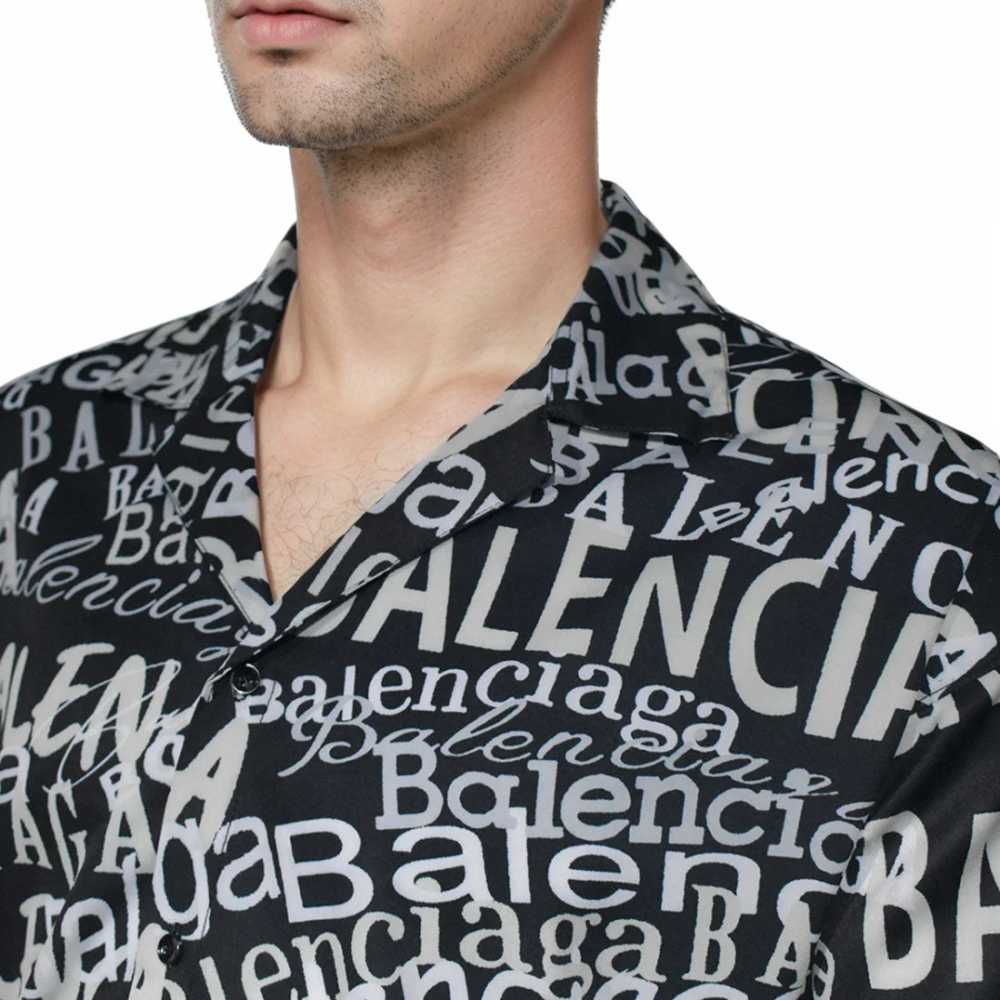 Balenciaga Black Printed Black Premium Quality Shirt-2