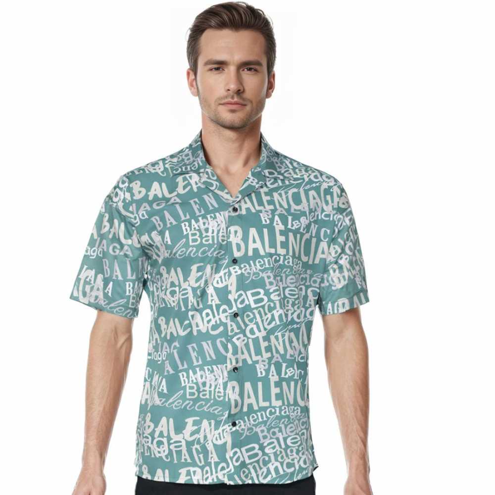 Balenciaga Printed Green Premium Quality Shirt
