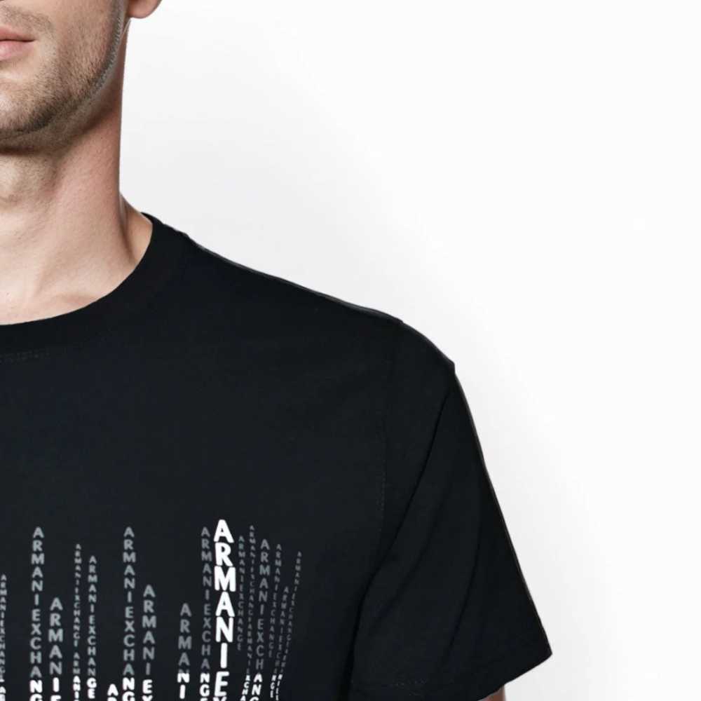 Armani Exchange Black Tone-on-Tone Premium T-shirt-4
