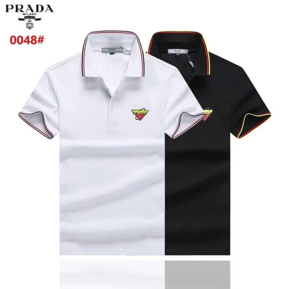 Prada White Premium Quality Polo Tees-6