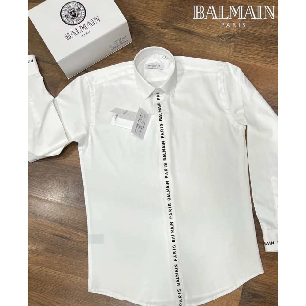 Balmain Paris White Premium Luxury Shirt-0