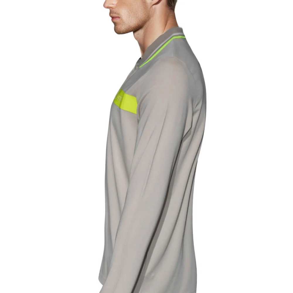 BOSS Cream Interlock Cotton Polo T-shirt with Stripe Logo-3