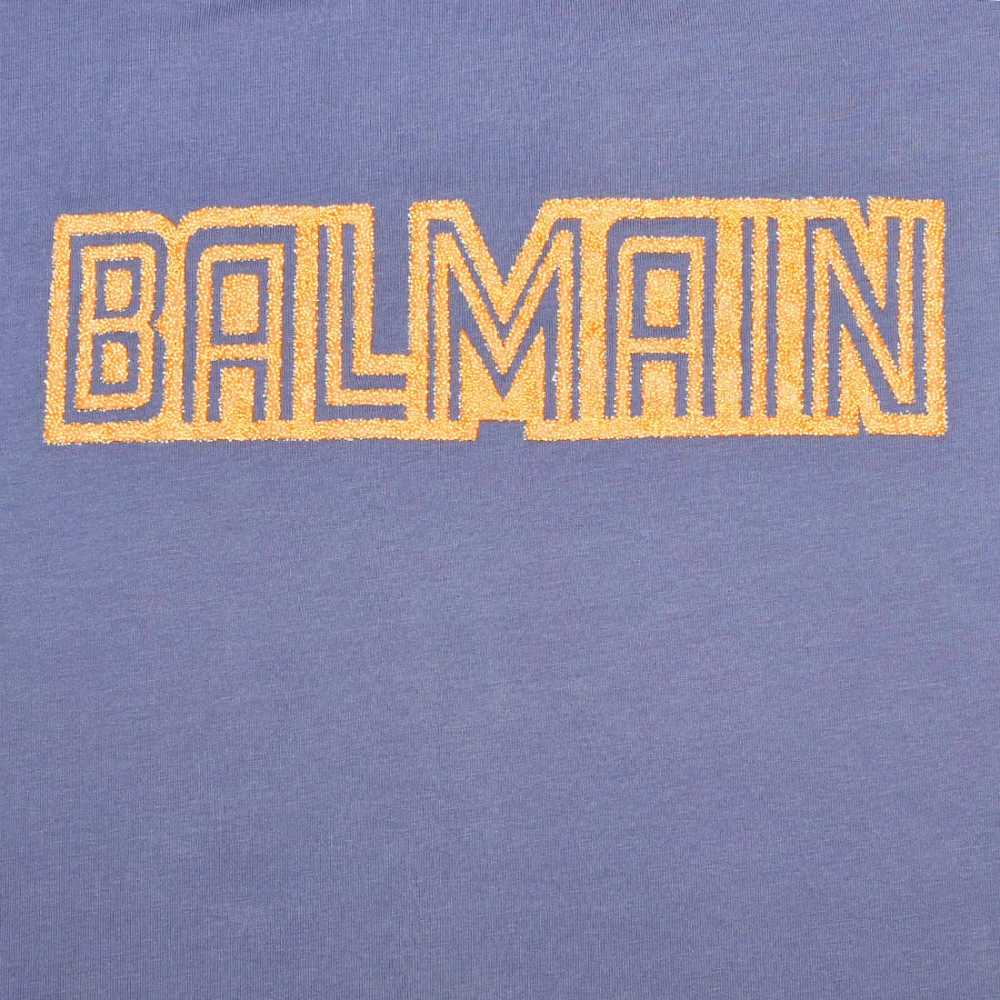Balmain Purple Premium Quality Women T-shirt-3