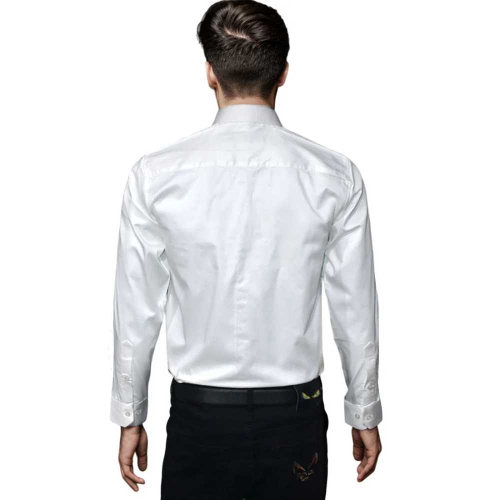 Balmain White Premium Quality Long Sleeve Shirt-1