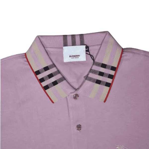 Burberry Embroidered logo Pink Premium Luxury Polo T-shirt-1