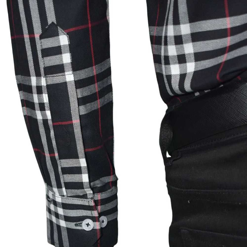 Burberry Black Premium Quality Men's Check Shirt-4