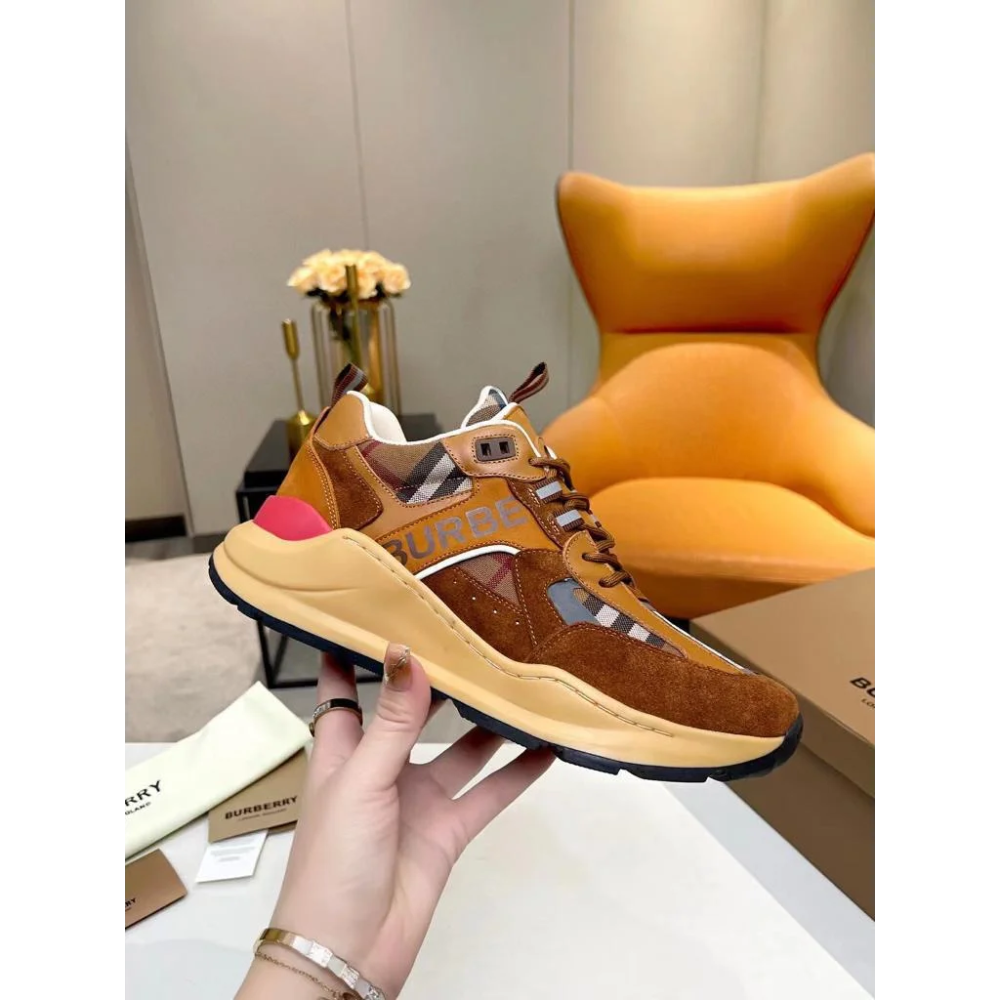 Burberry Brown Premium Quality Sneakers-1