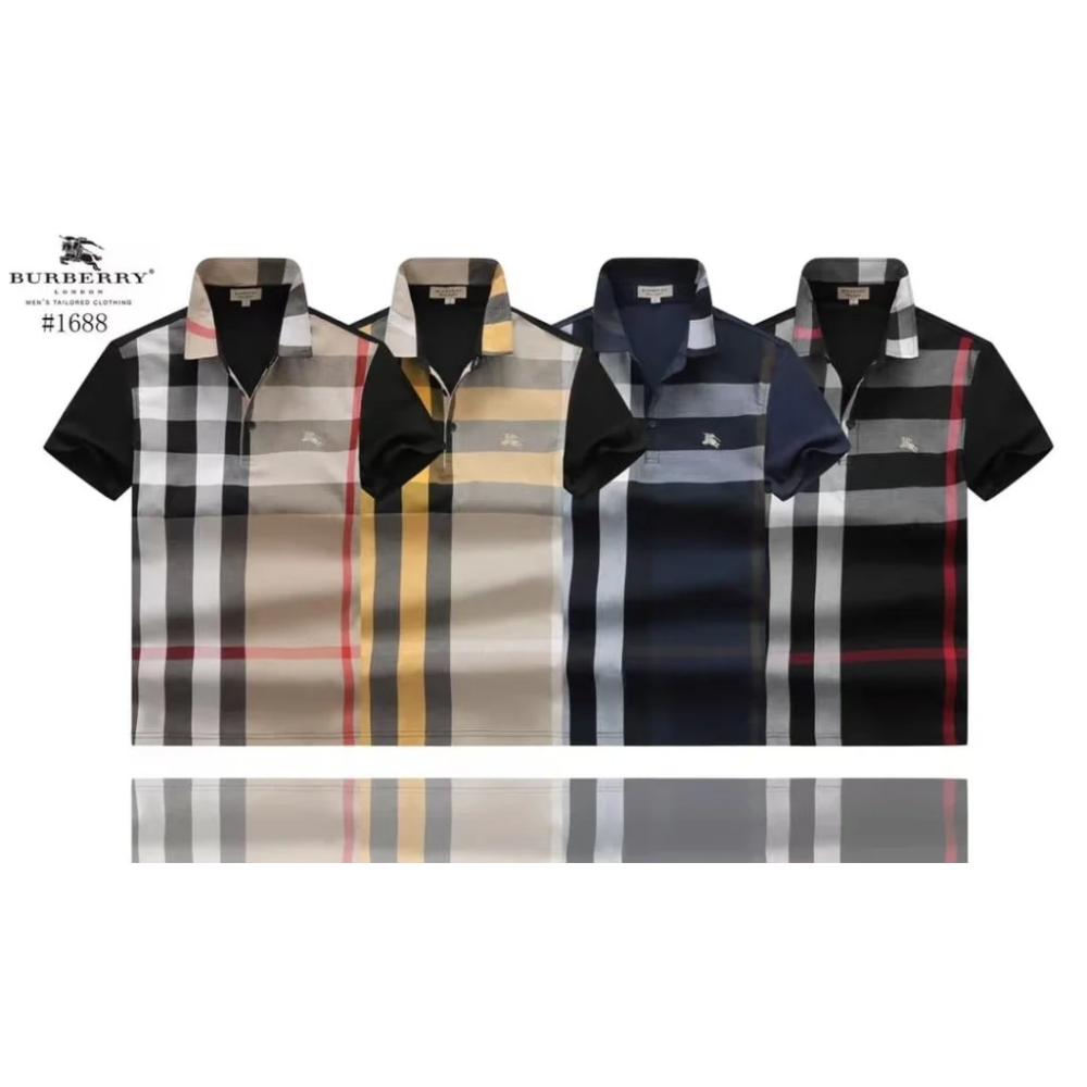 Burberry Blue Premium Quality Polo Tees-thumb-7