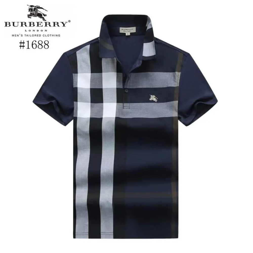 Burberry Blue Premium Quality Polo Tees-thumb-6