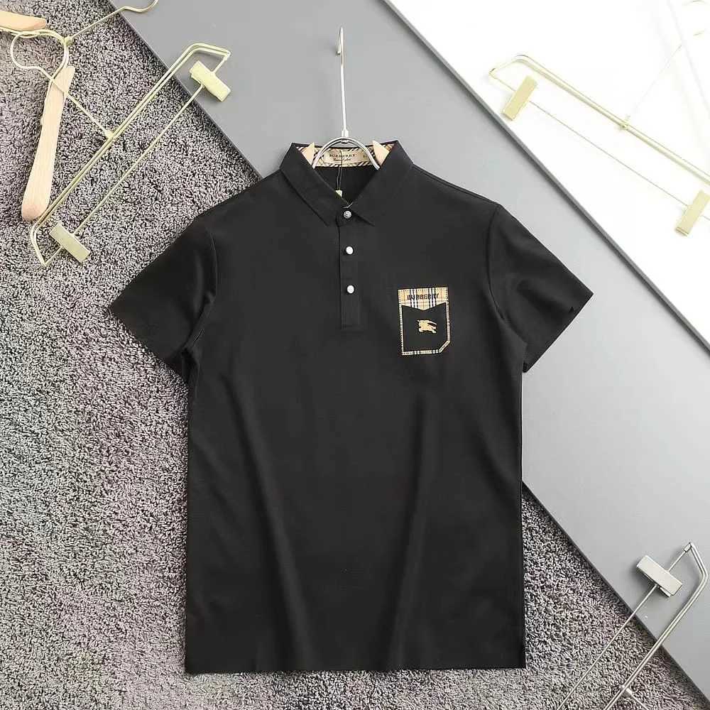 Burberry Black Premium Quality Polo Tees-thumb-6