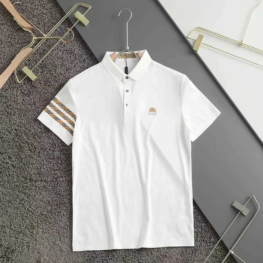 Burberry White Premium Quality Polo Tees-6
