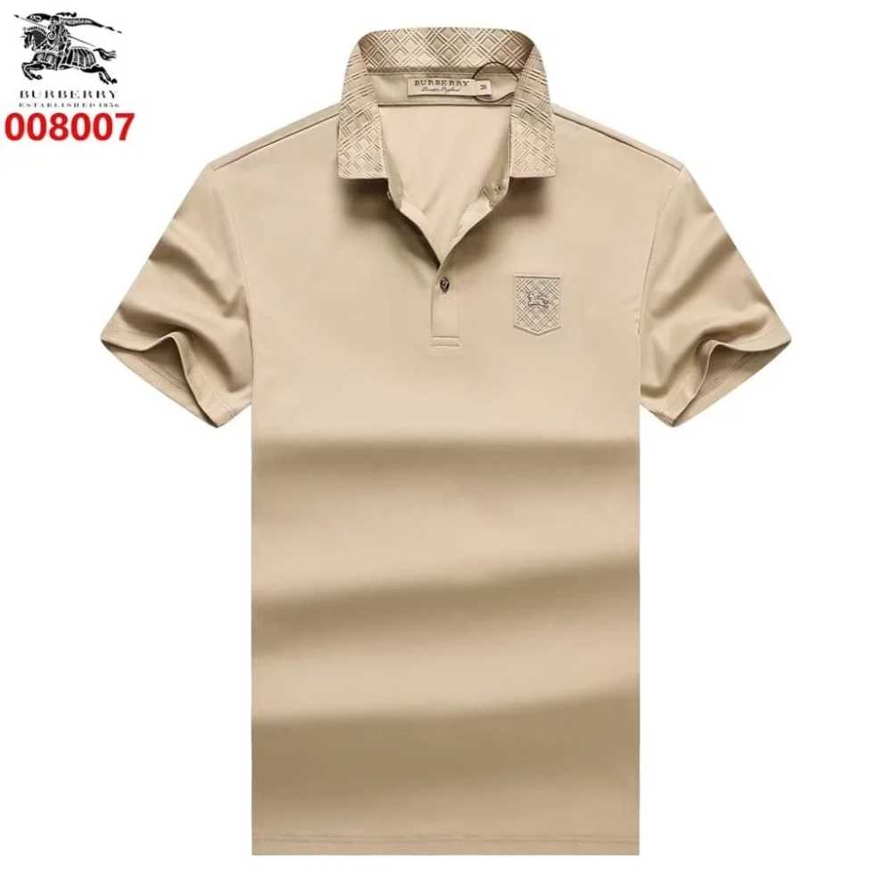 Burberry Brown Premium Quality Polo Tees-9