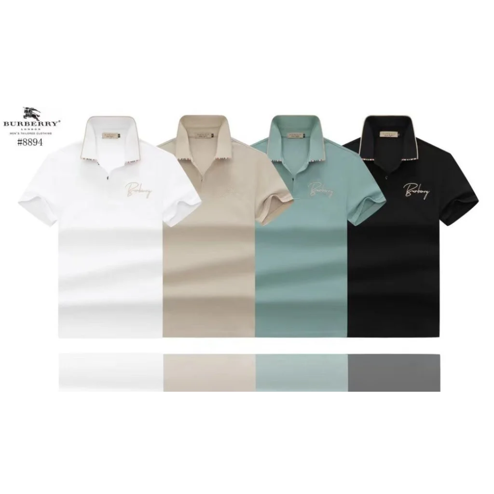 Burberry Brown Premium Quality Polo Tees-6