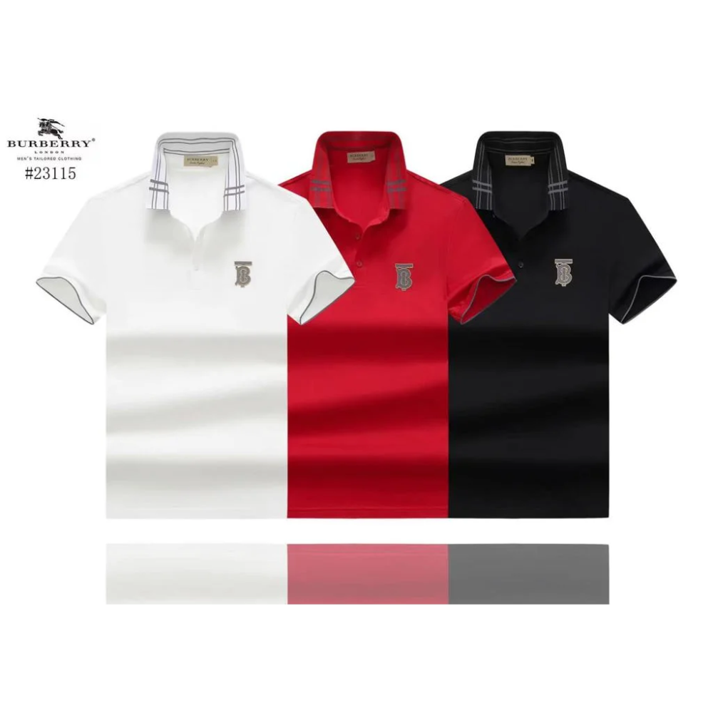 Burberry Black Premium Quality Polo Tees-0