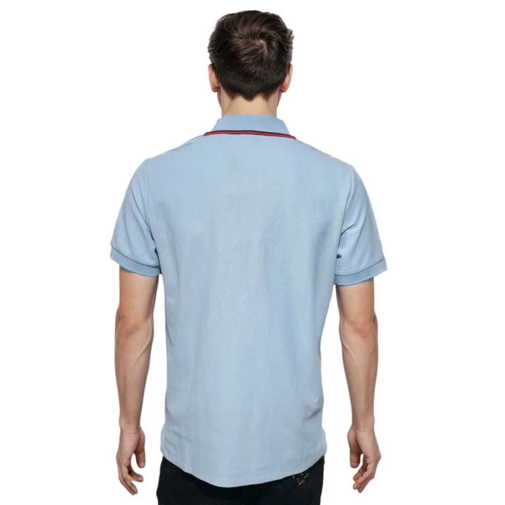 Burberry Icon Stripe Sky Blue Premium T-shirt-1