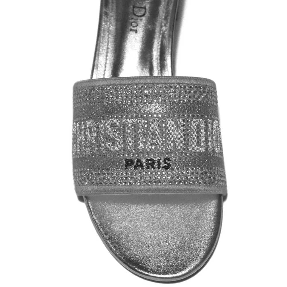 Christian Dior Silver Studded Premium Quality Heels Sandals-3