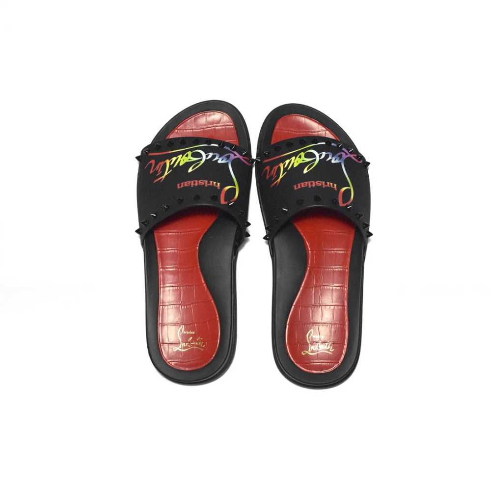 Christian Louboutin Black Premium Quality Men's Flip-Flops-3