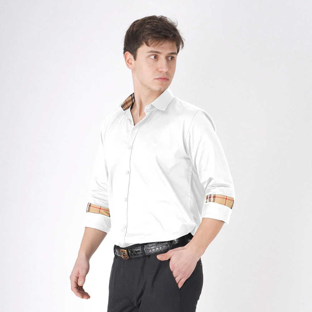 Burberry White Premium Quality Shirt-4