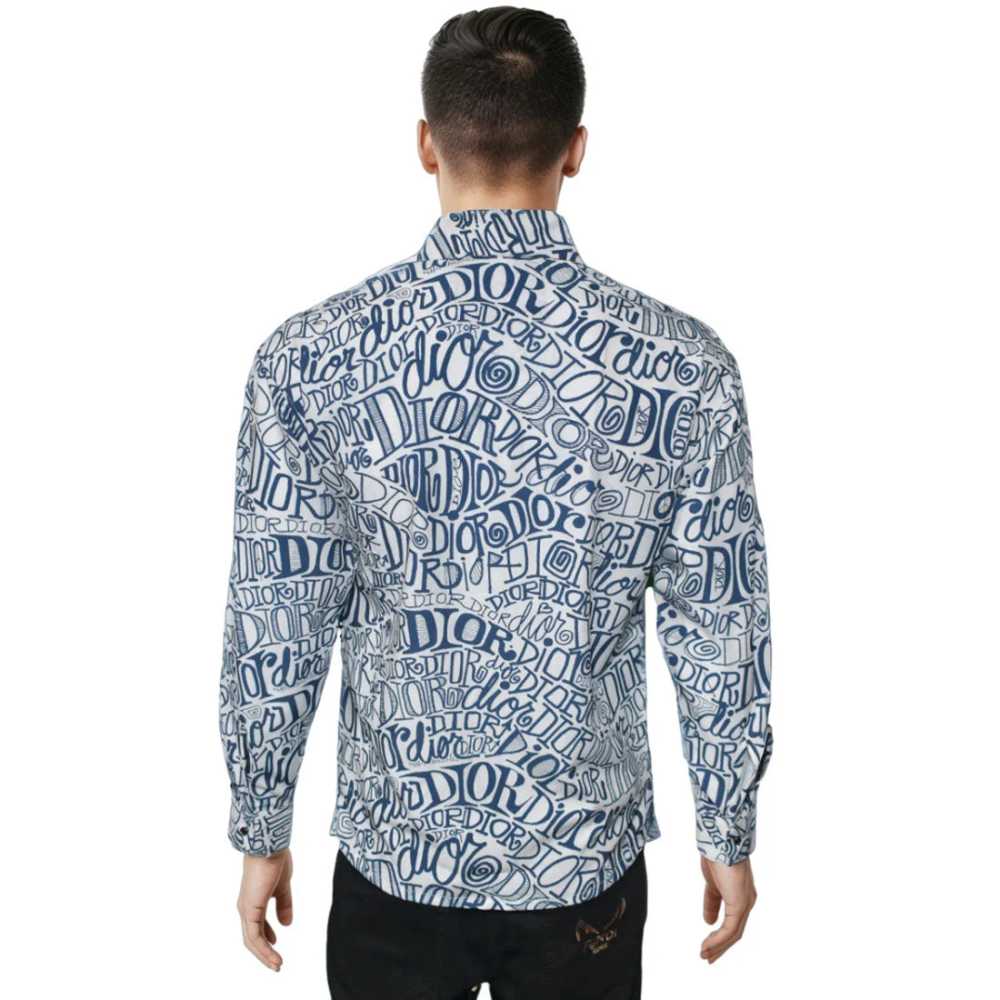 Dior Printed Blue Premium Quality Shirt-thumb-1