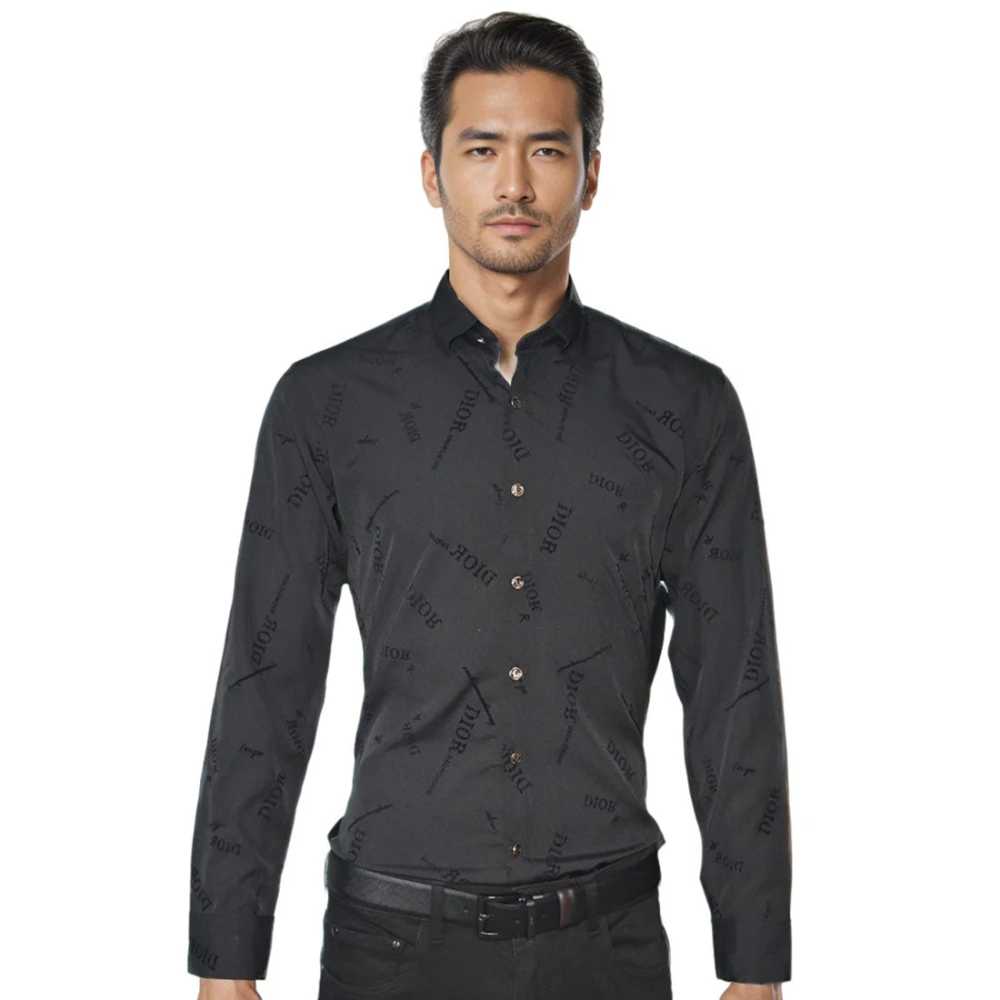 Dior Black Premium Quality Logo Printed Shirt
