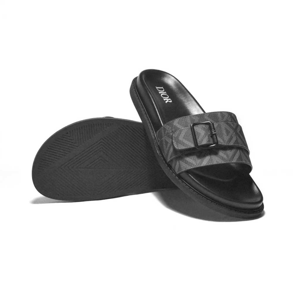 Dior Black Premium Quality Men's Flip-Flops-6